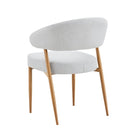 Eetkamerstoel Japandi Kaito Beige met eik onderstel