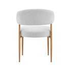 Eetkamerstoel Japandi Kaito Beige met eik onderstel