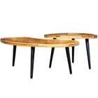 Mangohouten salontafels - set van 2