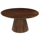 Donkerbruine ronde eettafel