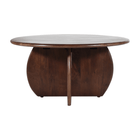 Donkerbruine ronde eettafel
