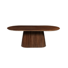 Donkerbruine ovale eettafel