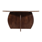 Donkerbruine ronde eettafel