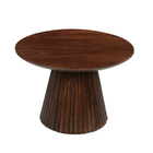 Donkerbruine ronde salontafel