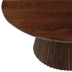 Donkerbruine ronde salontafel