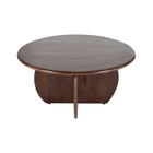 Donkerbruine ronde eettafel