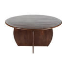 Donkerbruine ronde eettafel