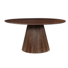 Donkerbruine ronde eettafel