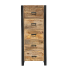 Mangohouten Dressoir Britt 55 cm 5 lades