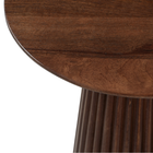 Donkerbruine ronde salontafel