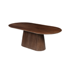 Donkerbruine ovale eettafel