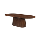 Donkerbruine ovale eettafel