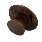 Donkerbruine ronde salontafel
