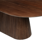 Donkerbruine ovale eettafel