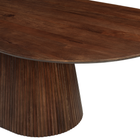 Donkerbruine ovale eettafel