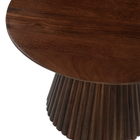 Donkerbruine ronde salontafel
