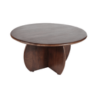Donkerbruine ronde eettafel
