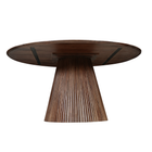 Donkerbruine ronde eettafel