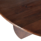 Donkerbruine ronde eettafel