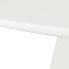 Ovale witte eettafel van microcement