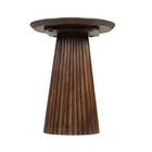 Donkerbruine ronde salontafel