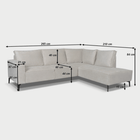 Beige hoekbank links afmetingen