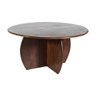 Donkerbruine ronde eettafel
