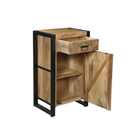 Mangohouten Dressoir Britt 55 cm 1 lade 1 deur
