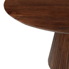 Donkerbruine ronde eettafel