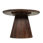 Donkerbruine ronde salontafel