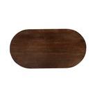 Donkerbruine ovale eettafel