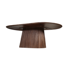 Donkerbruine ovale eettafel