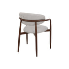 Walnoten eetkamerstoel Sude beige