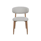 Eikenhouten eetkamerstoel Japandi beige