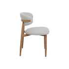 Eikenhouten eetkamerstoel Japandi beige