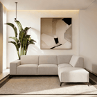 4-zits hoekbank beige