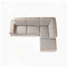 4-zits hoekbank beige