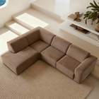 Hoekbank links taupe
