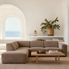 Hoekbank links taupe