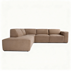Hoekbank links taupe