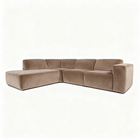 Hoekbank links taupe