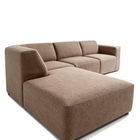 Hoekbank links taupe