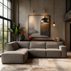 Hoekbank links taupe