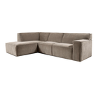 Hoekbank links taupe