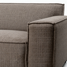 Hoekbank links taupe closeup