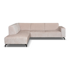 Beige hoekbank links 4 zits