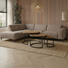 Beige hoekbank 4 zits