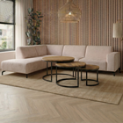 Beige hoekbank 4 zits