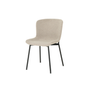 Eetkamerstoel Skagen Zand Bouclé met zwart onderstel