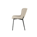Eetkamerstoel Skagen Zand Bouclé met zwart onderstel